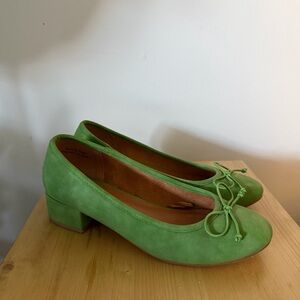 Green Block Heels